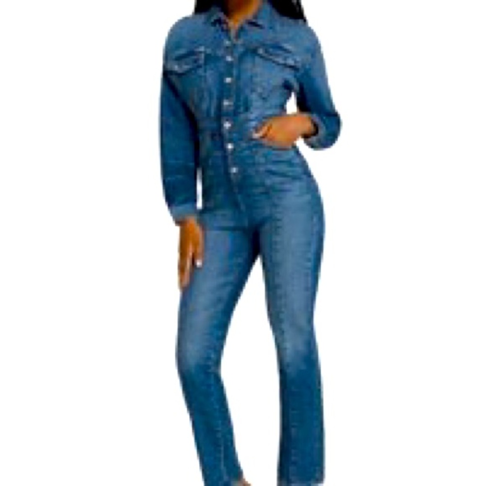 Good American Denim Jumpsuit In Blue190 Color: Blue | Size: 2